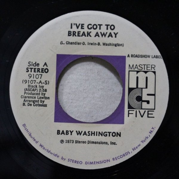 画像1: Baby Washington / I've Got To Break Away / You (Just A Dream) (1)