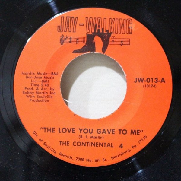 画像1: The Continental 4 / The Love You Gave To Me / 7"Single (1)