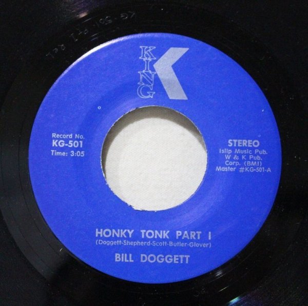 画像1: Bill Doggett / Honky Tonk-Part I & Part II / 7"Single (1)