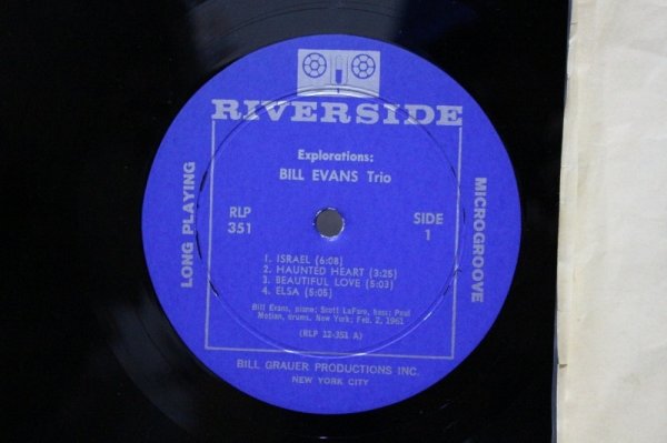 画像3: Bill Evans Trio / Explorations / Mono (3)
