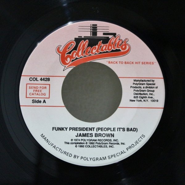 画像1: James Brown / Funky President (People It's Bad)/My Thang / 7"Single (1)