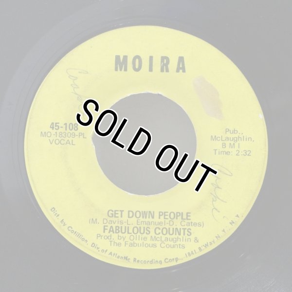 画像1: Fabulous Counts – Get Down People / Lunar Funk / 7"Single (1)