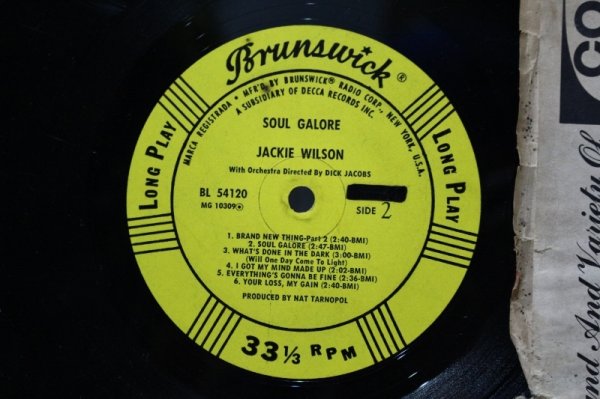 画像3: Jackie Wilson / Soul Galore / 盤面スレ多くズルズル (3)