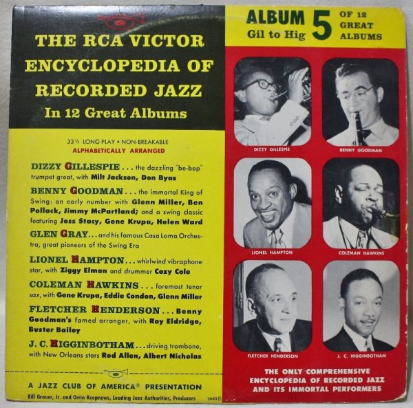 画像1: Various / The RCA Victor Encyclopedia Of Recorded Jazz Album 5 / Gil To Hig / 10" (1)