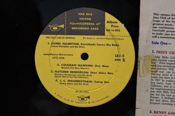 画像3: Various / The RCA Victor Encyclopedia Of Recorded Jazz Album 5 / Gil To Hig / 10" (3)
