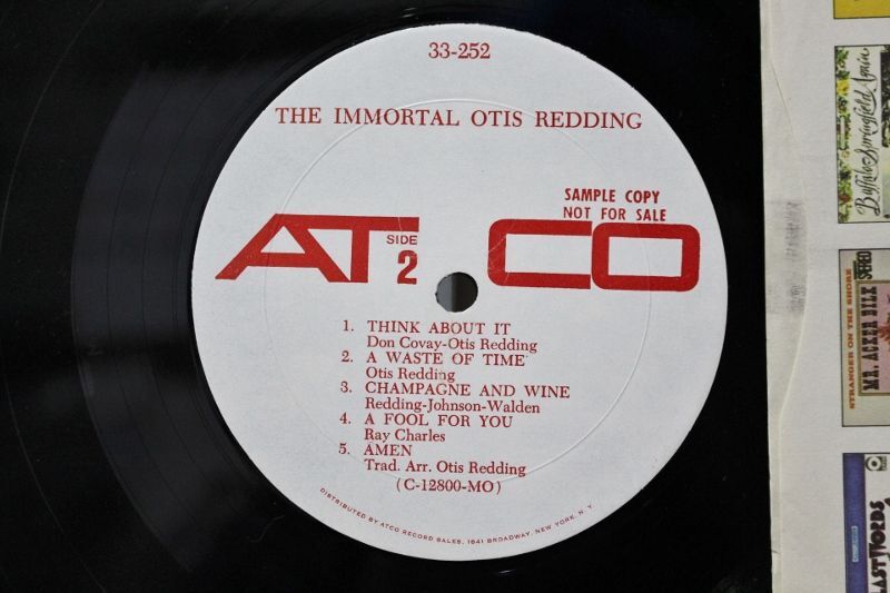 OTIS REDDING / THE IMMORTAL OTIS REDDING PROMO ONLY MONO RECORDS