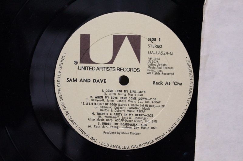 レコード SAM\u0026DAVE／BACKAT´CHA! UA-LA524-GUNITEDA - ns1 