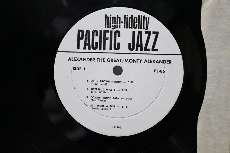 Monty Alexander / Alexander The Great / Promo White Label - BLUESOUL RECORDS