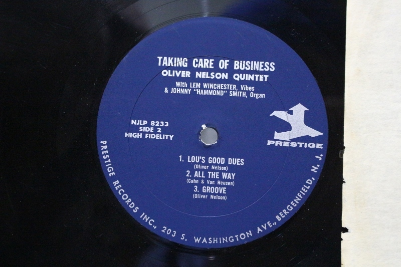 オリジナル！　OLIVER NELSON TAKING CARE OF BUSINESS NJLP-8233 : MEET OLIVER NELSON \u0026 MAIN STEM: ミュージック